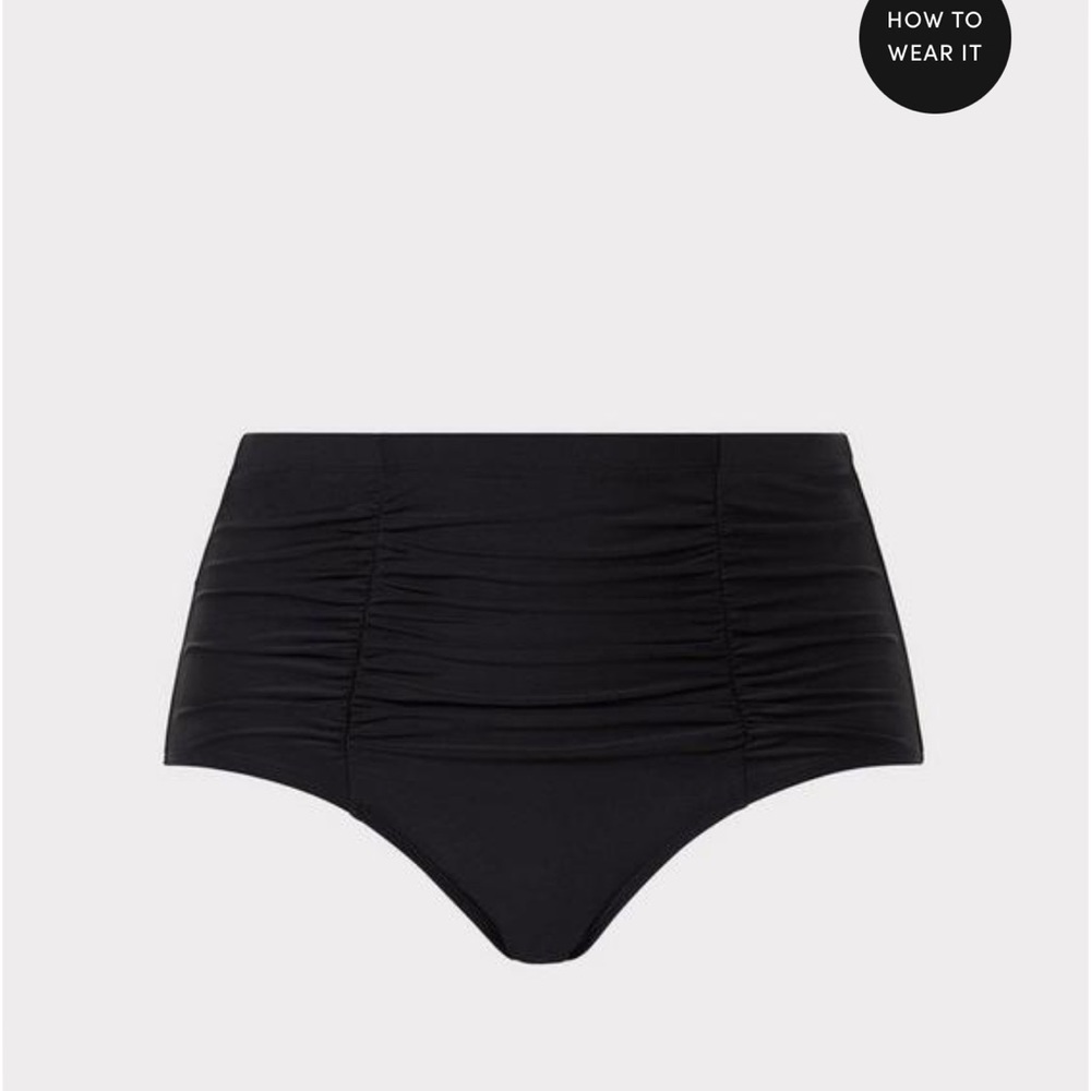 Torrid High Rise Ruched Swim Bottom